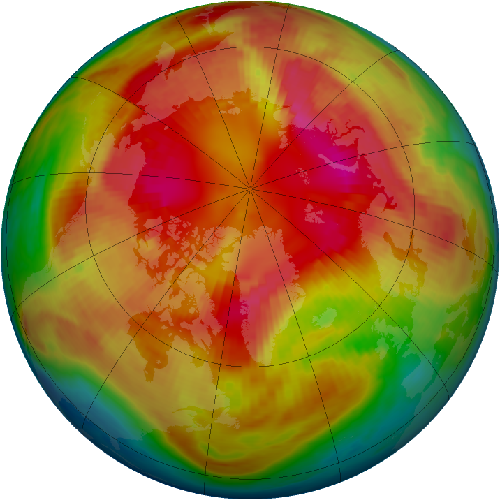 Arctic ozone map for 26 February 1987